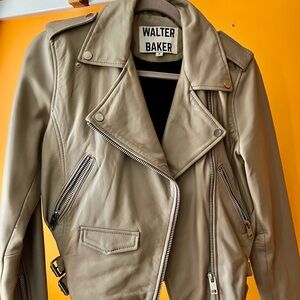 Walter Baker Tan Leather Jacket Timeless Motorcycle Design